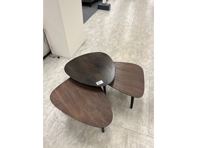 3 delige salontafel set, mango - afbeelding 1 van  4
