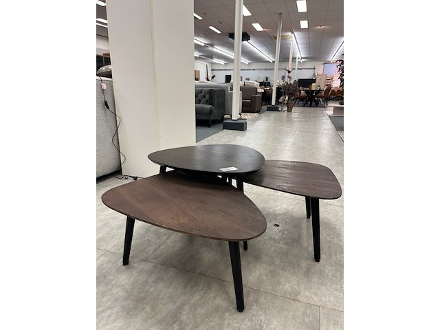 3 delige salontafel set, mango - afbeelding 2 van  4