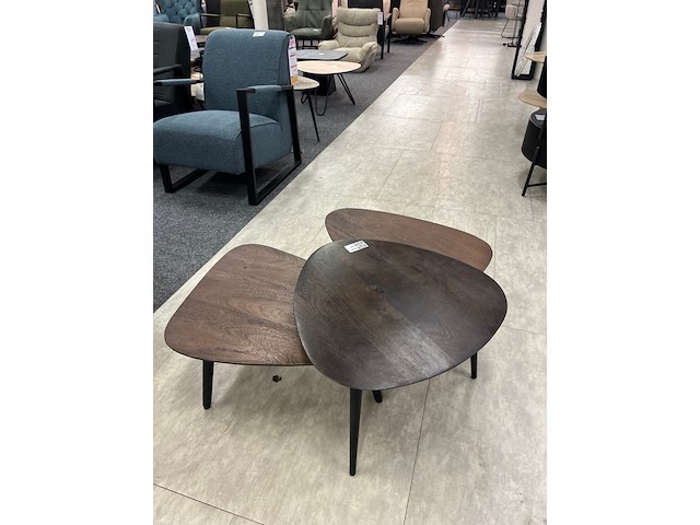 3 delige salontafel set, mango - afbeelding 4 van  4
