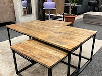 3 delige salontafel set, mango - afbeelding 2 van  5