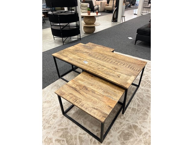 3 delige salontafel set, mango - afbeelding 3 van  5