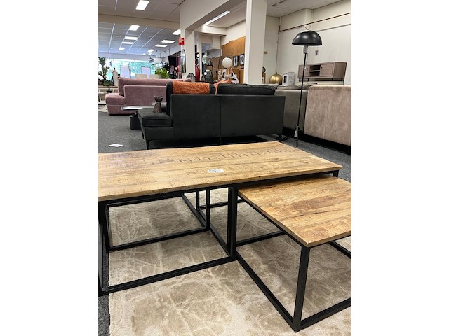 3 delige salontafel set, mango - afbeelding 5 van  5