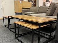3 delige salontafel set, mango - afbeelding 2 van  5