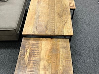 3 delige salontafel set, mango - afbeelding 3 van  5