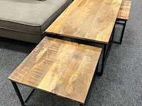 3 delige salontafel set, mango - afbeelding 5 van  5