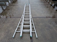 3-delige uitschuifbare ladder met gevelrol, 3x12-treeds - afbeelding 2 van  5