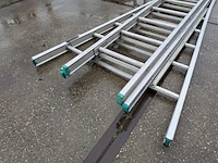 3-delige uitschuifbare ladder met gevelrol, 3x12-treeds - afbeelding 3 van  5