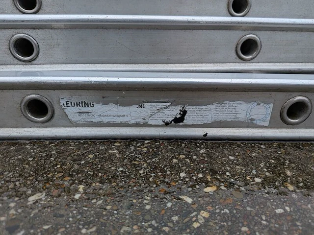 3-delige uitschuifbare ladder met gevelrol, 3x12-treeds - afbeelding 5 van  5