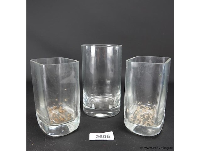 3 diklazen vazen - afbeelding 1 van  5