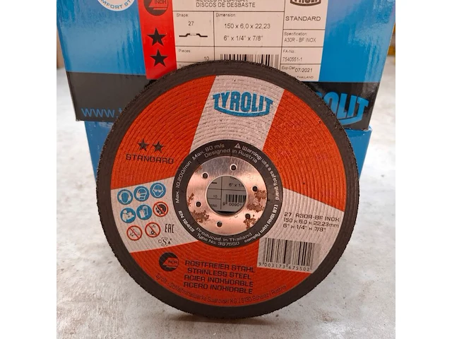 3 doos a 10 stuks afbraamschijf tyrolit, 150x6,0x22,23mm - afbeelding 2 van  4