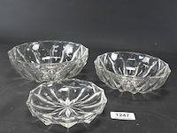 3 fraaie kristallen schalen - afbeelding 1 van  5