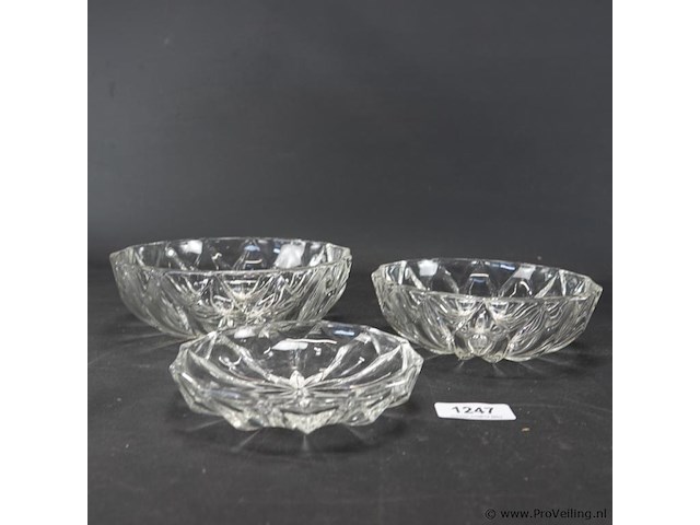 3 fraaie kristallen schalen - afbeelding 2 van  5
