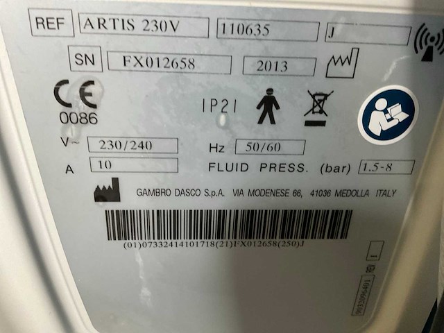 3 gambro - artis - dialysis equipment - 2013 - afbeelding 11 van  27