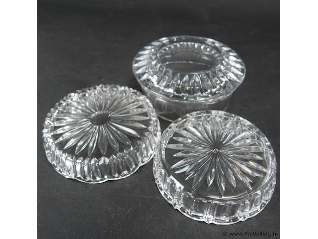 3 geslepen kristallen schalen - afbeelding 5 van  5