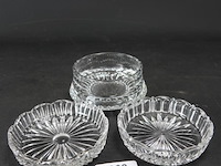 3 geslepen kristallen schalen - afbeelding 1 van  5