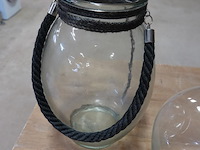 3 glazen windlichten/vazen - afbeelding 2 van  5