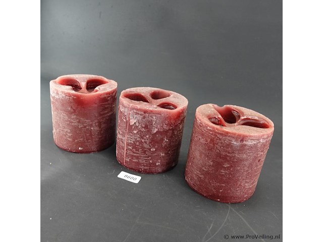 3 grote lime-light kaarsen - afbeelding 1 van  5