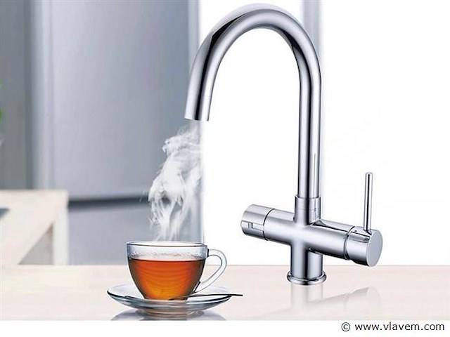 3-in-1 kokend water kraan - verchroomd rvs - afbeelding 1 van  5