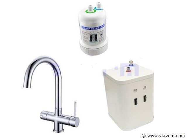 3-in-1 kokend water kraan - verchroomd rvs - afbeelding 4 van  5