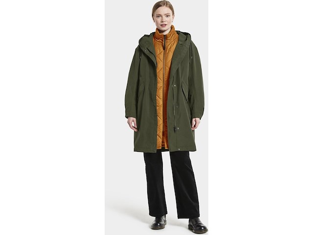 3-in-1 outdoorjas didriksons, gabriella wns parka maat 32/34, deep green - afbeelding 1 van  3