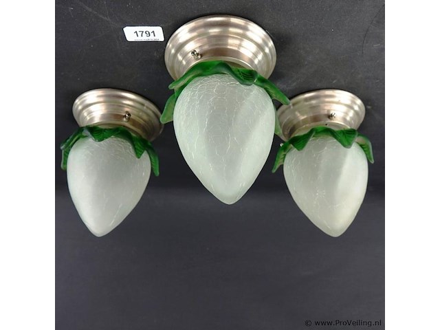 3 jugendstil plafondlampjes - afbeelding 2 van  5