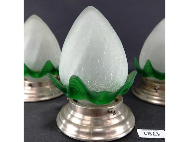 3 jugendstil plafondlampjes - afbeelding 4 van  5