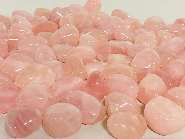 3 kilo rozenkwarts trommelstenen (xxl) - afbeelding 3 van  4