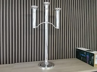 3 koppige verzilverde kandelaar, fink silber - afbeelding 1 van  4