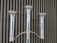 3 koppige verzilverde kandelaar, fink silber - afbeelding 2 van  4