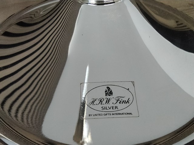 3 koppige verzilverde kandelaar, fink silber - afbeelding 4 van  4