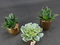 3 kunst cactussen in pot - afbeelding 2 van  5