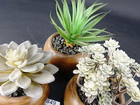 3 kunstcactussen in pot - afbeelding 4 van  5