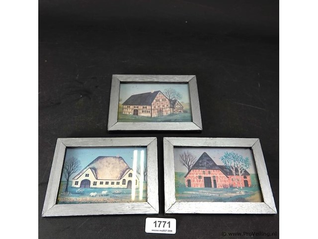 3 lijstjes met huizen - afbeelding 1 van  5