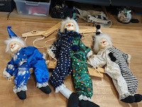 3 marionet clowns - afbeelding 1 van  5