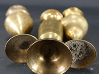 3 messing vaasjes met gedreven decor - afbeelding 5 van  5