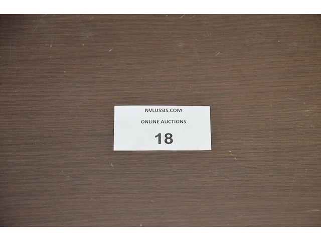 3 moderne bistrotafels op centrale voet bruin blad afm. 120x70 - afbeelding 5 van  7