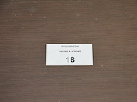 3 moderne bistrotafels op centrale voet bruin blad afm. 120x70 - afbeelding 5 van  7