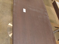 3 moderne bistrotafels op centrale voet bruin blad afm. 120x70 - afbeelding 6 van  7