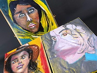 3 olieverfschilderijen op doek - afbeelding 3 van  4