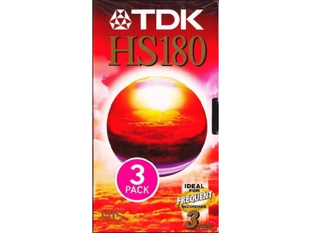 3-pack tdk e180hs vhs banden - afbeelding 1 van  1