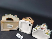 3 porseleinen winter/kerst huisjes - afbeelding 5 van  5