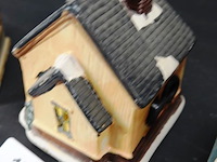 3 porseleinen winter/kerst huisjes - afbeelding 3 van  5