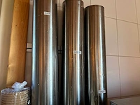 3 rvs bekerhouders met circa 1.300 kartonnen milkshakebekers en circa 650 ijsbakjes - afbeelding 6 van  6