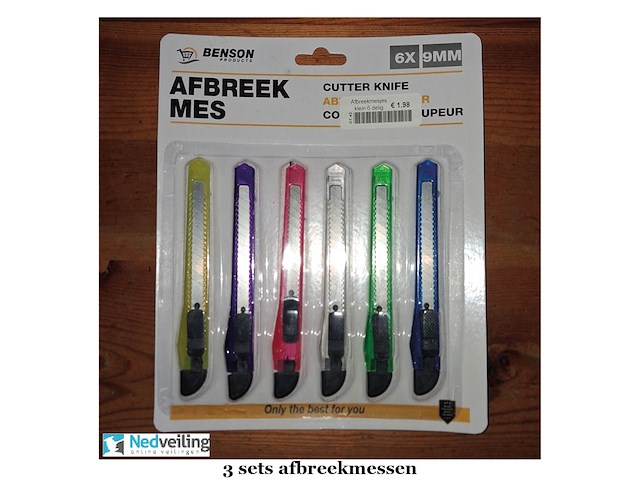 3 sets afbreekmessen (doos-q) - afbeelding 2 van  3