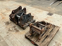 3 snelwissels voor graafmachines (1x s1 mechanisch, 2x s1 hydraulisch) - afbeelding 22 van  22