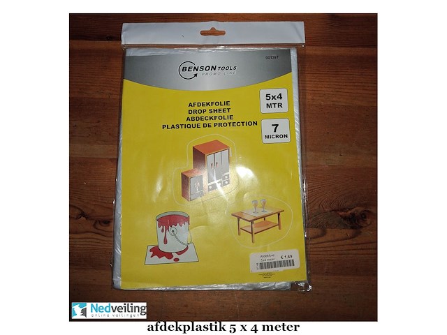 3 verpakkingen afdekfolie 5 x 4 meter - afbeelding 2 van  3
