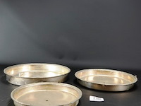 3 verzilverde etagiere etages - afbeelding 2 van  5