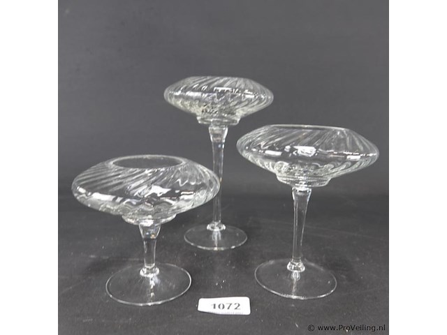 3 vintage kristallen kaarsenhouders - afbeelding 2 van  5