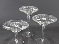 3 vintage kristallen kaarsenhouders - afbeelding 2 van  5