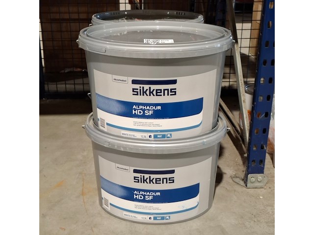 3 x 12,5 liter en 1 x 10 liter latex, sikkens, alphadur, wit - afbeelding 2 van  3